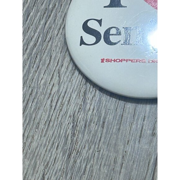 Vintage I Love Seniors Shoppers Drug Mart Canada Pinback Button - Picture 2 of 7